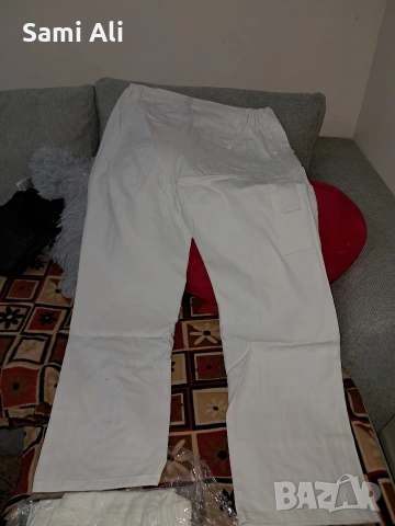 Продавам 500 чисто нови работни панталони в бял цвят. Панталоните са в, снимка 4 - Панталони - 53835448