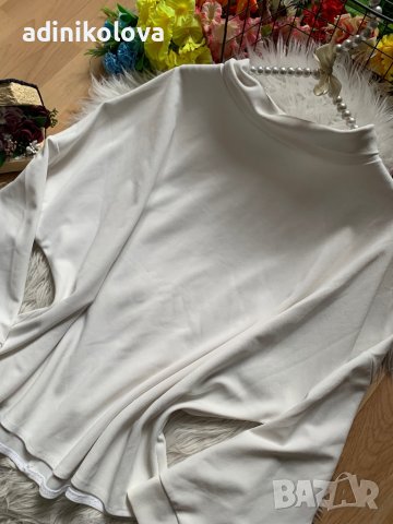 Бяла елегантна блуза, снимка 2 - Блузи с дълъг ръкав и пуловери - 38694250