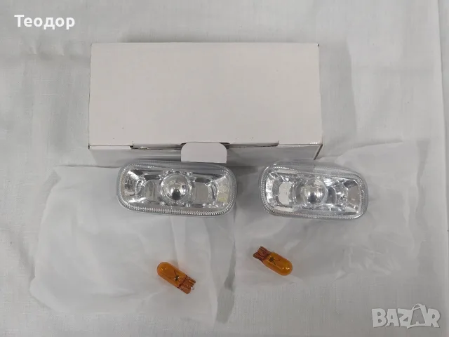 Комплект странични калникарни мигачи (бели/кристални) за Audi A3 / A4 / A6 — OEM 8E0 949 127