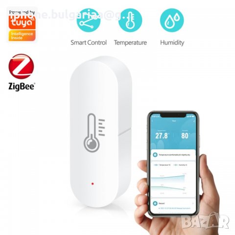 Стаен смарт безжичен термометър и влагомер Tuya Smart WiFi 