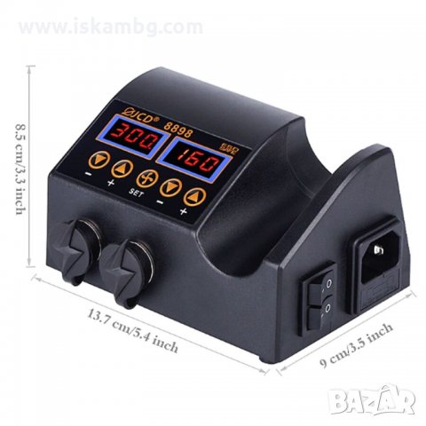 Професионална!!! Станция за горещ въздух и поялник за запояване LCD дисплей - КОД 8858, снимка 12 - Поялници и запояване - 34171526