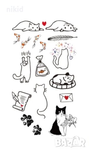 Коте котки котета Скорпион временна татуировка татос татус Tattoo