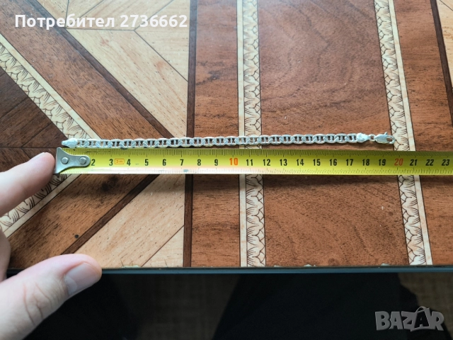 Сребърна гривна " Mariner", снимка 6 - Гривни - 52479930