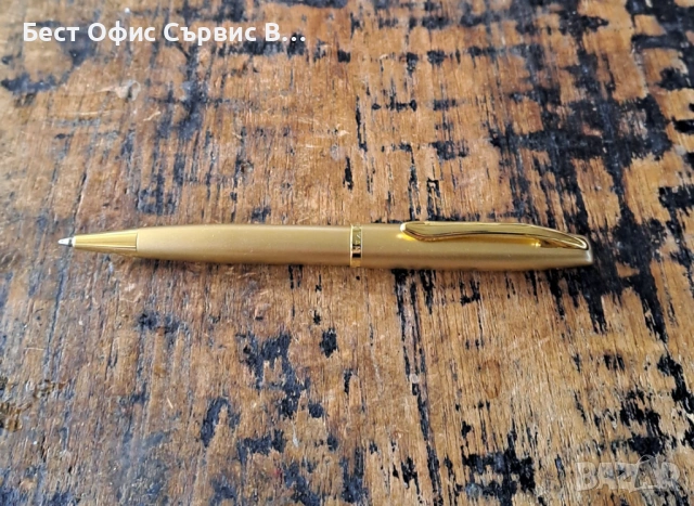 химикалка Пеликан Pelikan златна в метална кутия, снимка 2 - Ученически пособия, канцеларски материали - 53083197