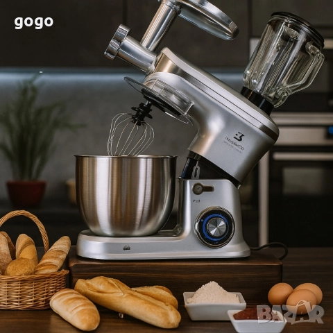 Мултифункционален кухненски робот 3 в 1 Eisenbach – 2000W мощност, купа 6,5 л, снимка 2 - Кухненски роботи - 51636672