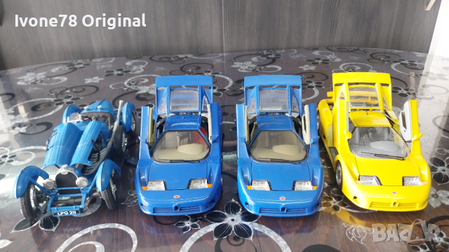 МЕТАЛНИ КОЛИ BUGATTI НА Bburago 1:18, снимка 5 - Колекции - 44780881