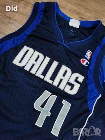 Champion Dallas Mavericks Dirk Nowitzki NBA, снимка 2 - Спортни дрехи, екипи - 36039758