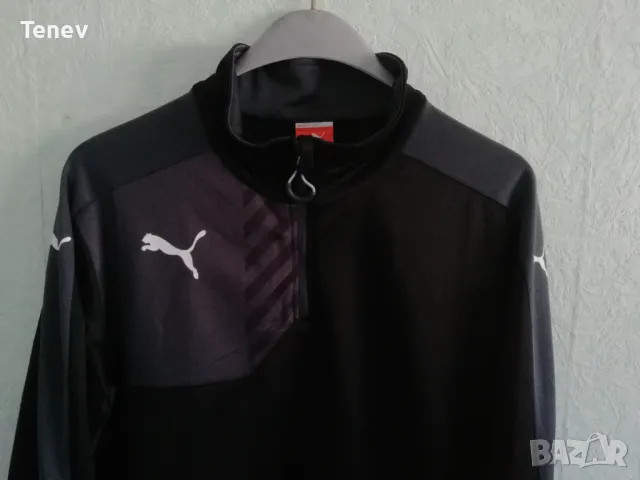 Puma Dry Cell 1/4 Zip оригинална черна спортна мъжка блуза горнище Пума размер M, снимка 3 - Спортни дрехи, екипи - 48000718