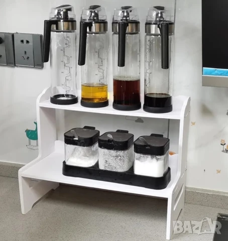 Двуслоен органайзер за плот – Идеален ред и стил във всяко пространство, снимка 3 - Други стоки за дома - 50975582