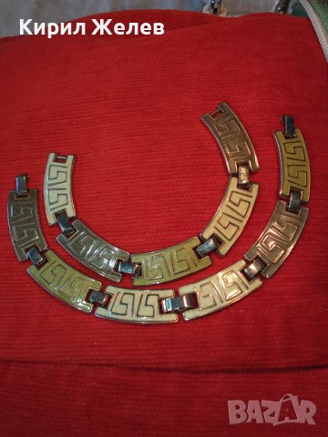 ЗЛАТИСТО ФЕШЪН - АРТ КОЛИЕ ОГЪРЛИЦА с ЕМАЙЛ - ЛАК ОРНАМЕНТИРАНА 22825