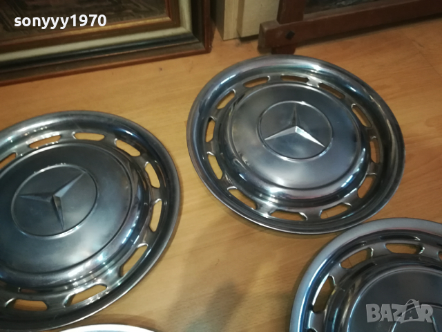 *МЕРЦЕДЕС РЕТРО ТАСОВЕ-4БР ИНОКС 1903240757, снимка 2 - Антикварни и старинни предмети - 44834264