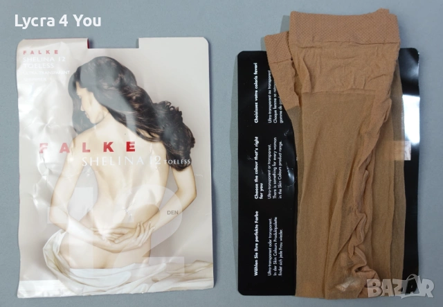 FALKE Shelina Toeless 12 den S/M нов луксозен телесен чорапогащник, снимка 4 - Бельо - 53038091