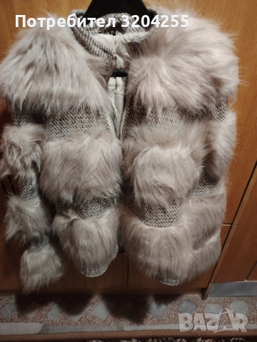 Актуално зимно палто бежов цвят