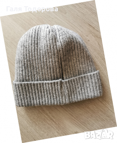 Шапка 3-4г сив цвят с подплата , снимка 3 - Шапки, шалове и ръкавици - 36335467
