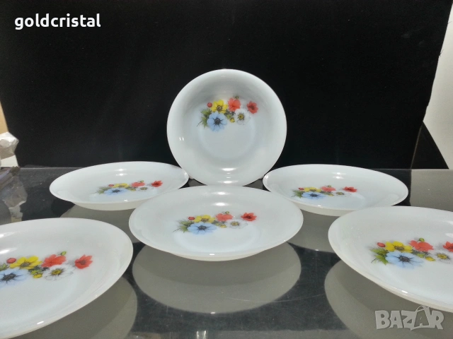 френски аркопал чинии дълбоки , снимка 3 - Антикварни и старинни предмети - 53237856