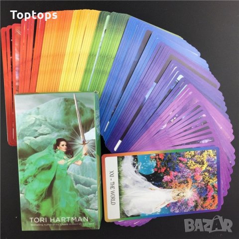 Комплект от 2 колоди таро и оракул карти Chakra Wisdom на Tori Hartman, снимка 4 - Карти за игра - 34296883