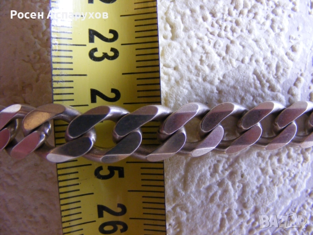 Масивен Сребърен Синджир Панцер, снимка 4 - Колиета, медальони, синджири - 52544126