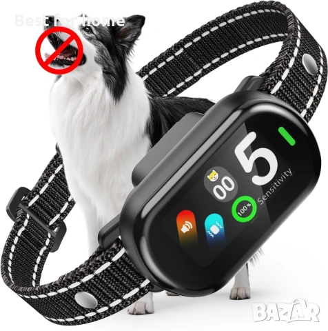 Anti-Bark Collar Large Medium Small Dogs, Training Collar for Dogs 5-100lbs, 5 Levels of Sensitivity, снимка 9 - За кучета - 53276014