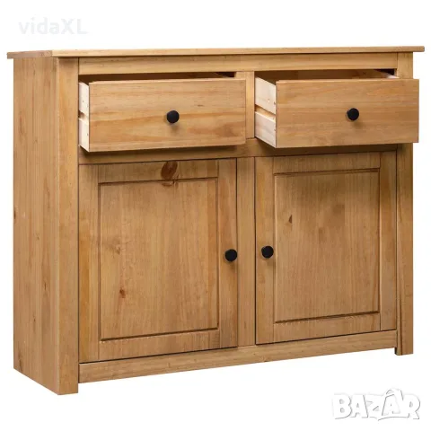 vidaXL Сайдборд, 93x40x80 см, бор масив, стил Панама, снимка 2 - Бюфети - 56146523
