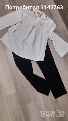 Нова бяла риза с отворено рамо. XL/XXL, снимка 2 - Ризи - 55948090