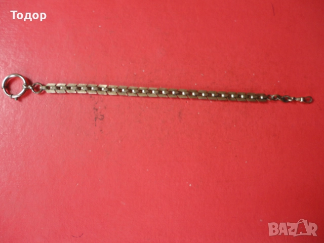 Позлатен кюстек верижка за часовник KJ Double Арт Деко 