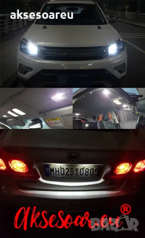 2 бр. Габаритни крушки BA9S 5 SMD 5050 Автомобилна LED вътрешна лампа крушка за номер за вратата , снимка 11 - Аксесоари и консумативи - 48615156