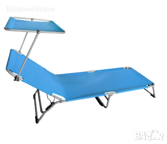 Градински шезлонг Muhler C2013, 188x56x25 cm, снимка 4 - Градински мебели, декорация  - 52183862