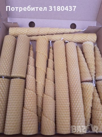 Навита восъчна свещ, дълга, тип "Елхичка", снимка 3 - Ароматизатори - 34577580