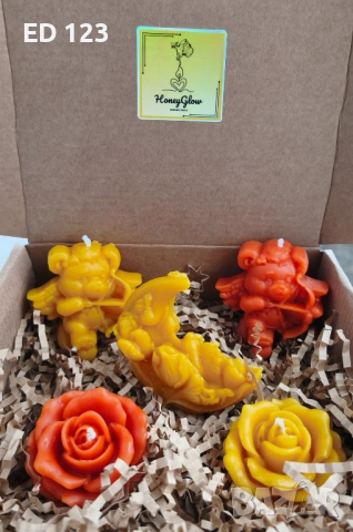 Свещи -Свети Валентин- от натурален пчелен восък, снимка 8 - Други - 53230948