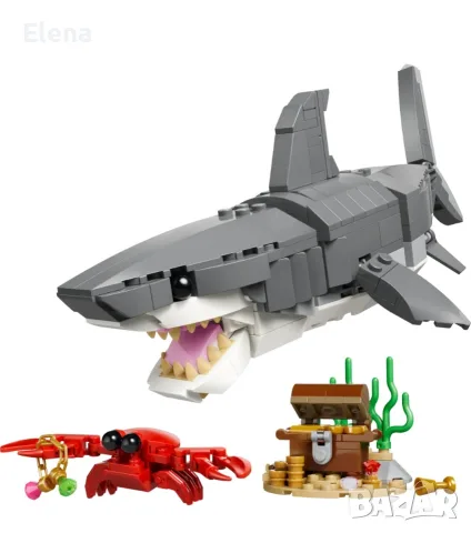 Нов LEGO Creator 3-в-1 31381 Fierce Shark (Свирепа акула) – 379 части, снимка 3 - Конструктори - 56245179