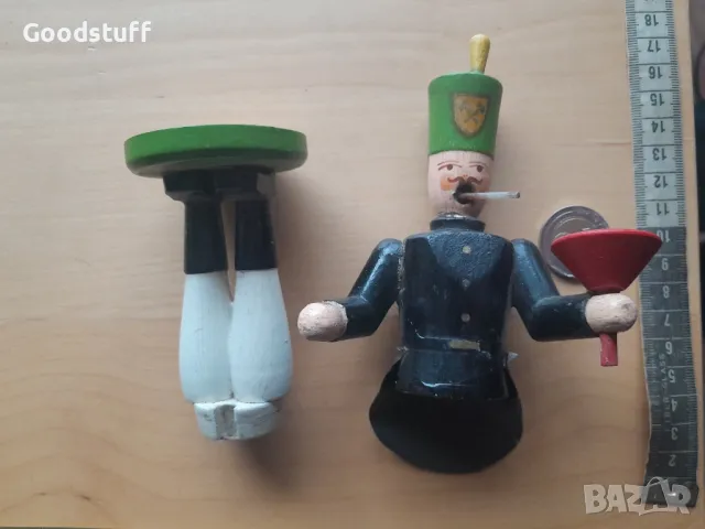 Свещник, немски войник, дървен, фигура,

, снимка 3 - Антикварни и старинни предмети - 48652465