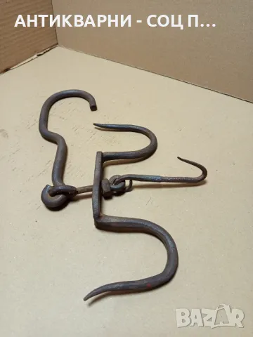 Соц Стар Ръчно Кован Ченгел За Дране На Животни., снимка 2 - Антикварни и старинни предмети - 50225637