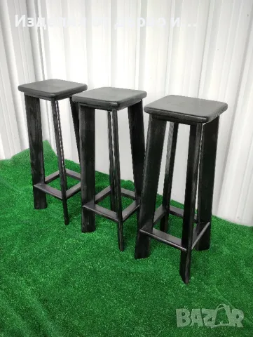 Дървени бар столове от масив , снимка 5 - Столове - 50287930