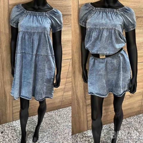 рокля деним, снимка 3 - Рокли - 51457517