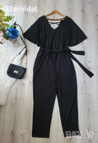 Черен гащеризон с коланче 