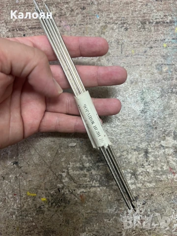 Стари соц чорапни игли комплект от 5 броя с етикетче , снимка 4 - Други ценни предмети - 51169773