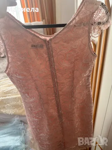 Рокля Дантела Розово  Vera Mont S/M, снимка 5 - Рокли - 47291729