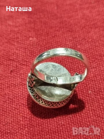 Възрожденски филигранен сребърен пръстен, снимка 6 - Антикварни и старинни предмети - 41937816