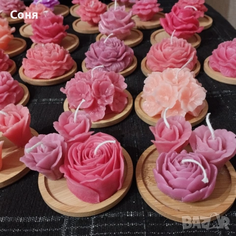 Восъчни свещи - цветя и рози , снимка 12 - Подаръци за жени - 53135924