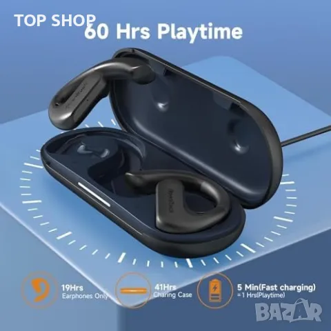 Нови Водоустойчиви Спортни Слушалки OpenRock S с TubeBass Технология, снимка 3 - Bluetooth слушалки - 49451045