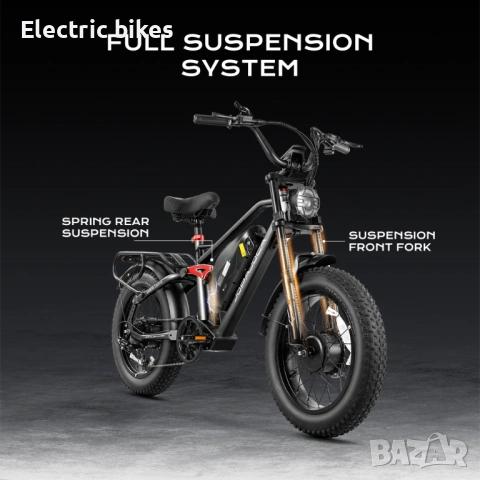 Електрически велосипед Eahora Terra 2 – 48V 1500W Dual Motor Fat Tire, снимка 6 - Велосипеди - 53171350