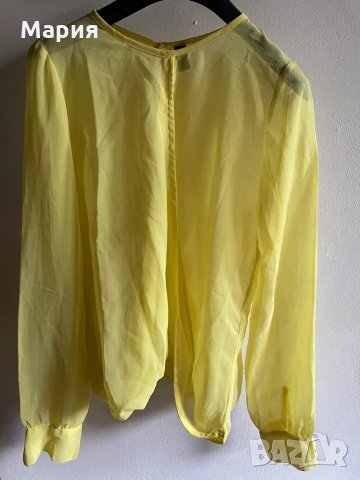 Дамска жълта, тюлена блуза Vero Moda