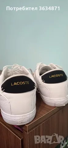 Оригинални мъжки кецове Lacoste размер 44.5, снимка 3 - Кецове - 55728484
