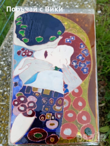 Стъклена ваза ръчна изработка, снимка 3 - Вази - 52324300