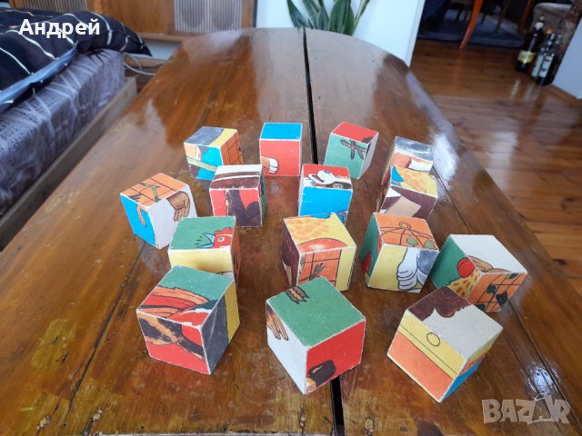 Стара детска игра с кубчета Песенка Друзей, снимка 4 - Други ценни предмети - 41066843