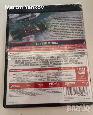 True Lies 4k ultrahd UHD Истински Лъжи blu ray блу рей немско издание , снимка 2 - Екшън - 52476834