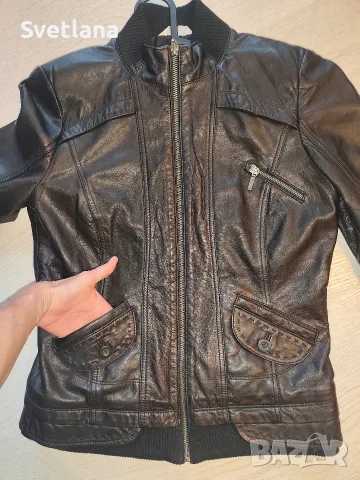 дамско кожено яке 100% кожа Promod, снимка 5 - Якета - 56272760