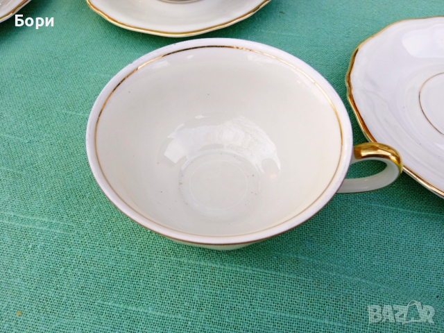 Фин немски порцелан к-т за чай Elfenbein Bavaria, снимка 12 - Чаши - 36402810