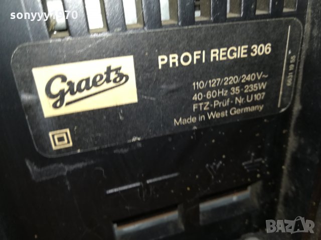 GRAETZ-PROFI REGIE 306-MADE IN WEST GERMANY 0711211814, снимка 10 - Ресийвъри, усилватели, смесителни пултове - 34726267