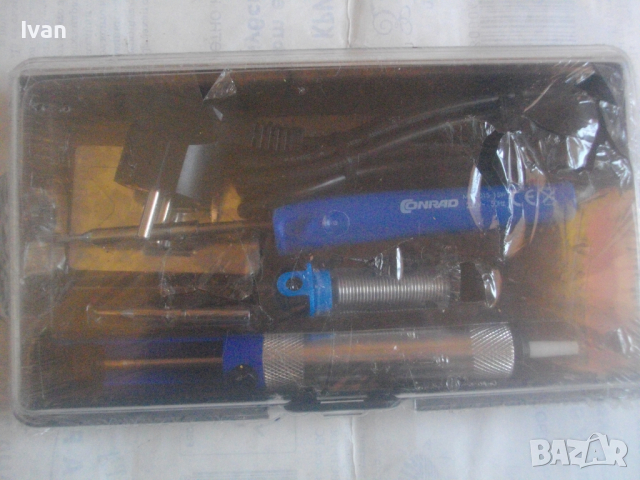 Нов Немки Ел. Поялник CONRAD с Ръчна Помпа за Калай и Блистер Тенол-Комплект-15W-За Микроелектроника, снимка 3 - Поялници и запояване - 44651542